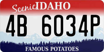 ID license plate 4B6034P