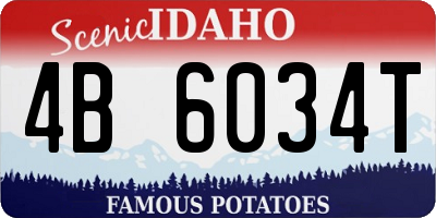 ID license plate 4B6034T