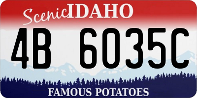 ID license plate 4B6035C