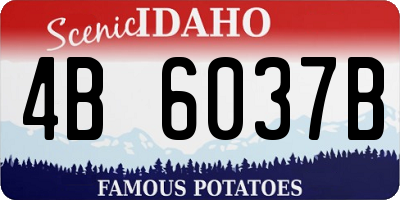 ID license plate 4B6037B