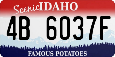 ID license plate 4B6037F