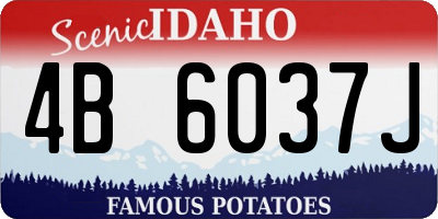 ID license plate 4B6037J