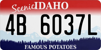 ID license plate 4B6037L