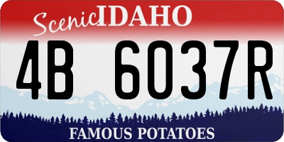 ID license plate 4B6037R