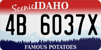 ID license plate 4B6037X