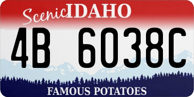 ID license plate 4B6038C