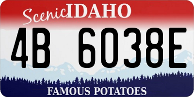 ID license plate 4B6038E
