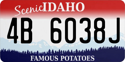 ID license plate 4B6038J