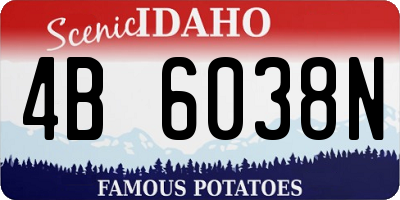 ID license plate 4B6038N