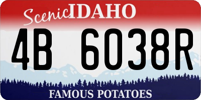 ID license plate 4B6038R