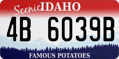 ID license plate 4B6039B