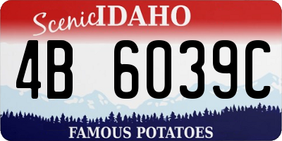 ID license plate 4B6039C