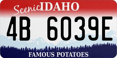 ID license plate 4B6039E