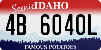 ID license plate 4B6040L