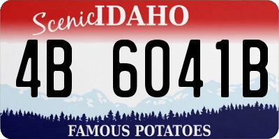 ID license plate 4B6041B