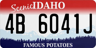 ID license plate 4B6041J