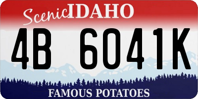 ID license plate 4B6041K