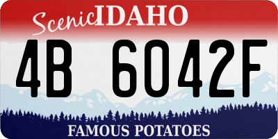 ID license plate 4B6042F