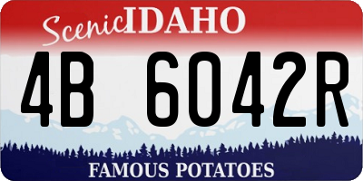 ID license plate 4B6042R