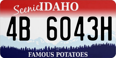 ID license plate 4B6043H
