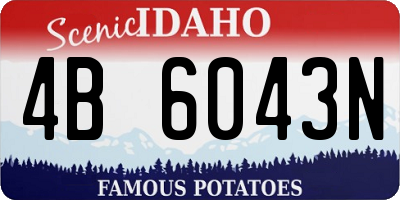 ID license plate 4B6043N