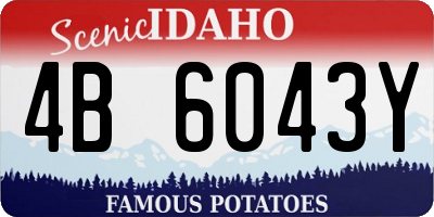 ID license plate 4B6043Y