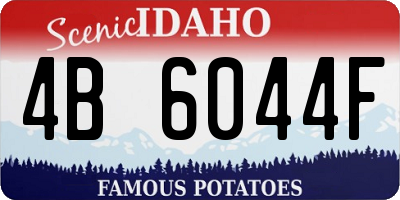 ID license plate 4B6044F