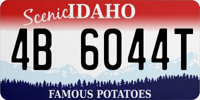 ID license plate 4B6044T