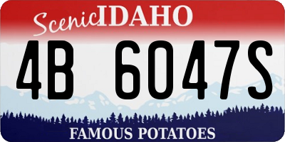 ID license plate 4B6047S