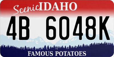ID license plate 4B6048K