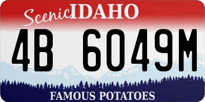 ID license plate 4B6049M