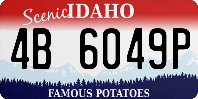 ID license plate 4B6049P
