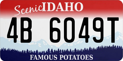 ID license plate 4B6049T