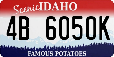 ID license plate 4B6050K