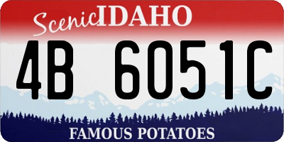 ID license plate 4B6051C