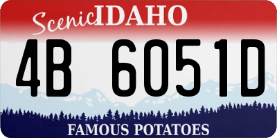 ID license plate 4B6051D