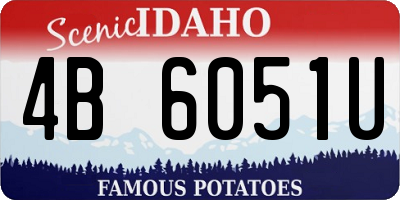 ID license plate 4B6051U