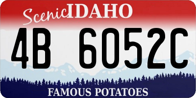 ID license plate 4B6052C