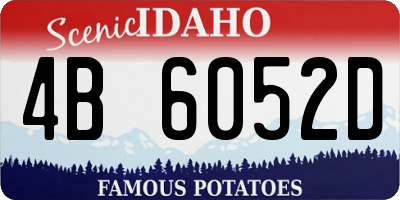 ID license plate 4B6052D