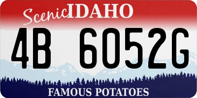 ID license plate 4B6052G