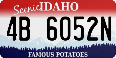 ID license plate 4B6052N
