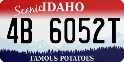 ID license plate 4B6052T