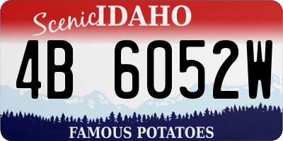 ID license plate 4B6052W
