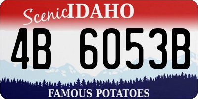 ID license plate 4B6053B