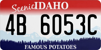 ID license plate 4B6053C