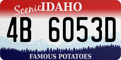 ID license plate 4B6053D