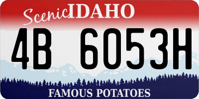 ID license plate 4B6053H