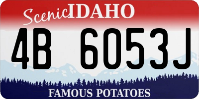 ID license plate 4B6053J