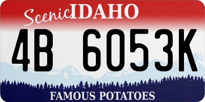 ID license plate 4B6053K