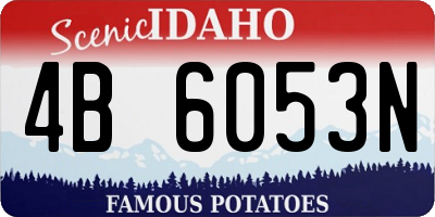 ID license plate 4B6053N